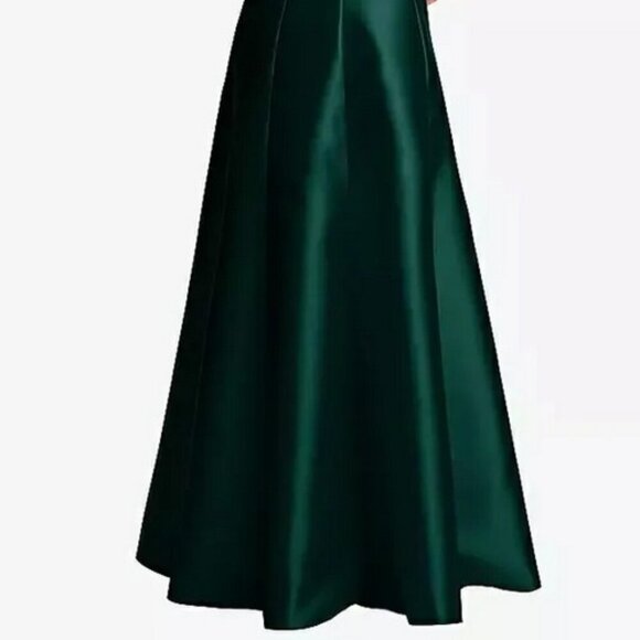 Alfred Sung Evergreen Cutout Satin Gown D840 - Picture 6 of 6